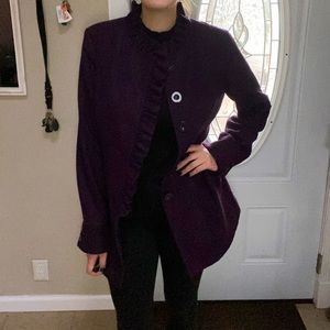 TULLE BLUE VIOLET LINED PEA COAT